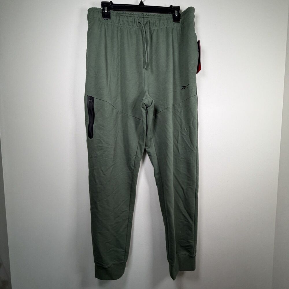 Men's Reebok Double Point Jogger Pants Medium Slim Green New